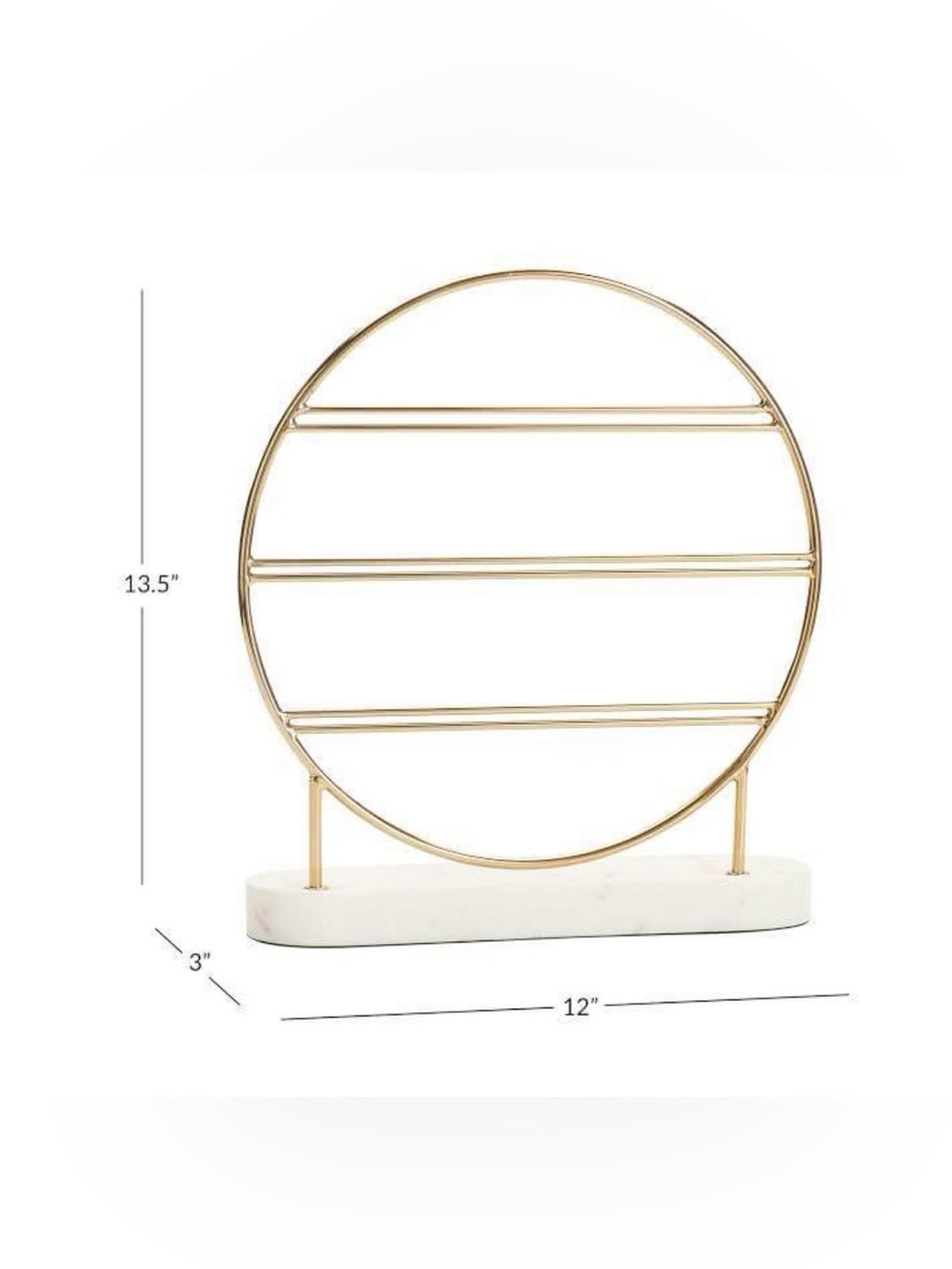 PB Teen Earring and Jewelry Holder in Gold & Marble - Picture 8 of 8